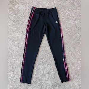 Adidas floral three stripe track pants